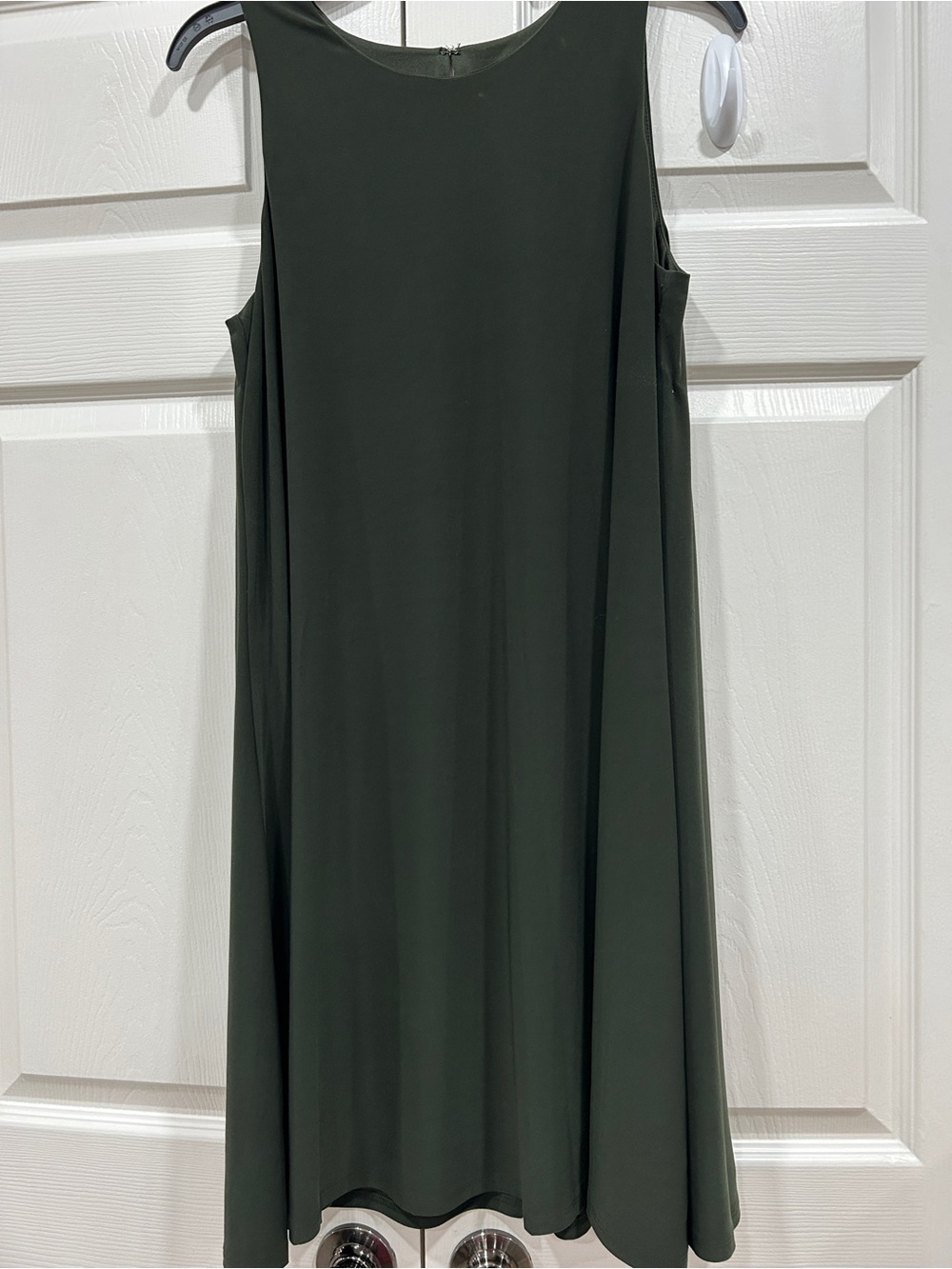 Anne Klein Olive Green Sleeveless A-Line Mini Dress